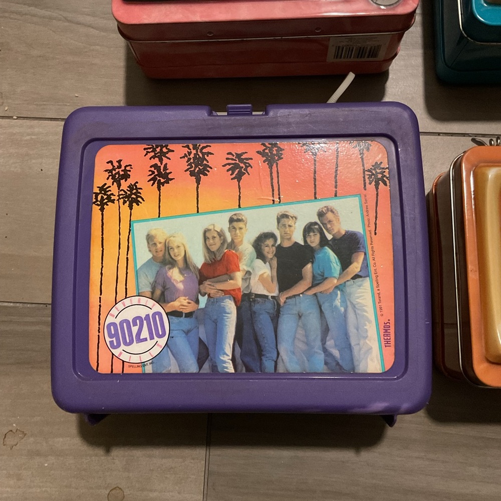 Beverly Hills 90210 Vintage Lunchbox Lunch Box w/ Thermos Purple Y2K 90's School
